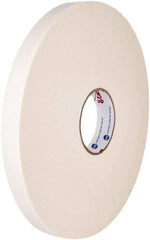 Intertape - 1/2" x 36 Yd Rubber Adhesive Double Sided Tape - 1/16" Thick, White, Polyethylene Foam Liner, Continuous Roll, Series R2215 - Best Tool & Supply