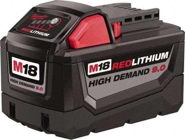 Milwaukee Tool - 18 Volt Lithium-Ion Power Tool Battery - 9 Ahr Capacity, Series M18 XC RED - Best Tool & Supply