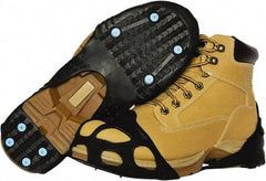 Duenorth - Size 14-15.5, (Women's Size 13.5-17.5) Strap-On Cleat - Tungsten Carbide Spike Traction, Black - Best Tool & Supply