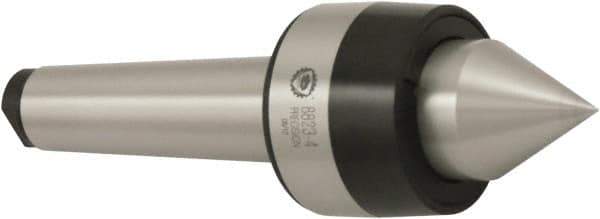 Bison - MT3 Morse Taper Shank, 48mm Head Diam, Live Center - 6,000 Max RPM, 28mm Point Diam, 1.28" Point Len, 440 Lb Max Workpiece, Standard Point - Best Tool & Supply