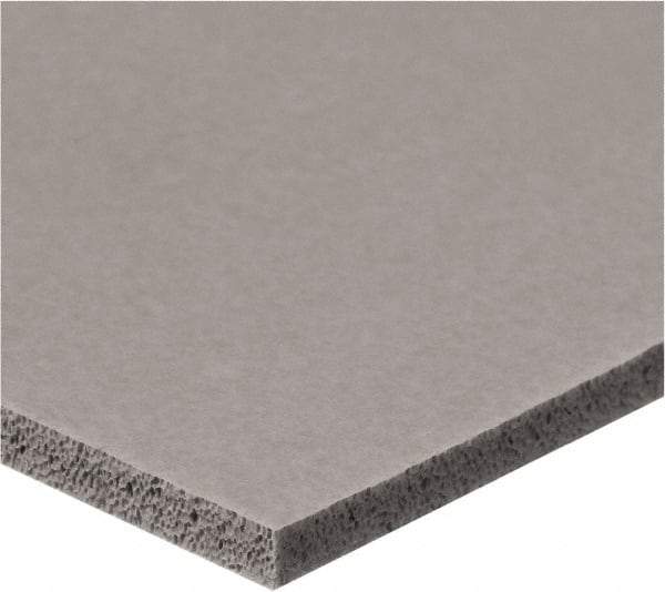 Value Collection - 1/4" Thick x 1" Wide x 6' Long Gray Closed Cell Silicone Foam Rubber Roll - Stock Length, Adhesive Back, -60°F to 400°F - Best Tool & Supply