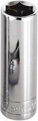 SK - 3/8", 1/2" Drive, Deep Hand Socket - 6 Points, Steel, Chrome Finish - Best Tool & Supply