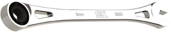 SK - 8mm 6 Point Combination Wrench - 7-3/4" OAL, Steel, Full Polish Finish - Best Tool & Supply