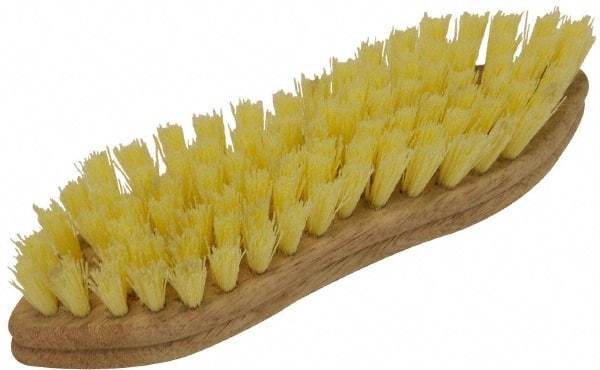 O-Cedar - 1" Bristle Length, Polypropylene Scrub Brush - 9" Long x 2-1/2" Wide Head, 9" OAL, Beige, Foam Block - Best Tool & Supply