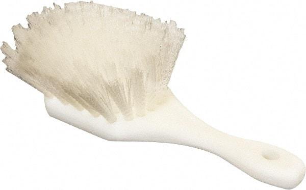 O-Cedar - 2" Bristle Length, Nylon Utility Scrub Brush - 9" Long x 3" Wide Head, 9" OAL, White, Foam Block - Best Tool & Supply