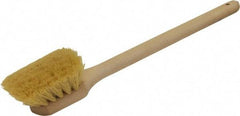 O-Cedar - 2" Bristle Length, Tampico Utility Scrub Brush - 20" Long x 3" Wide Head, 20" OAL, Beige, Wood Block - Best Tool & Supply