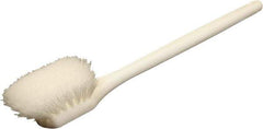 O-Cedar - 2" Bristle Length, Nylon Utility Scrub Brush - 20" Long x 3" Wide Head, 20" OAL, White, Foam Block - Best Tool & Supply