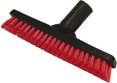 O-Cedar - 1-1/2" Bristle Length, Polyester Utility Scrub Brush - 9" Long x 1-1/2" Wide Head, 9" OAL, Red, Plastic Block - Best Tool & Supply