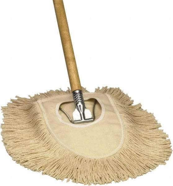 O-Cedar - 54" Long x 8-1/2" Wide Metal & Wood Dust Mop Frame & Handle - Beige, Gray & Tan, Slip-On - Best Tool & Supply