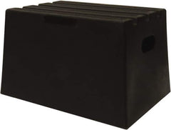 Diversified Plastics - 11-3/4" High x 13-5/8" Wide x 19-1/4" Deep, Black Step Stool - 500 Lb Capacity - Best Tool & Supply