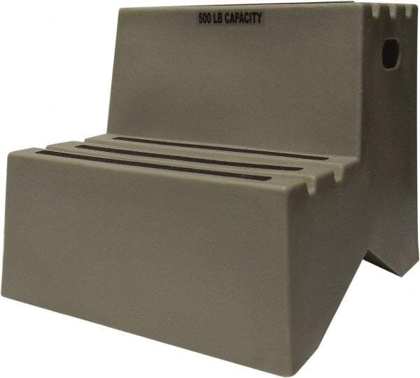 Diversified Plastics - 19-1/2" High x 18-1/8" Wide x 24-1/2" Deep, Gray Step Stool - 500 Lb Capacity - Best Tool & Supply