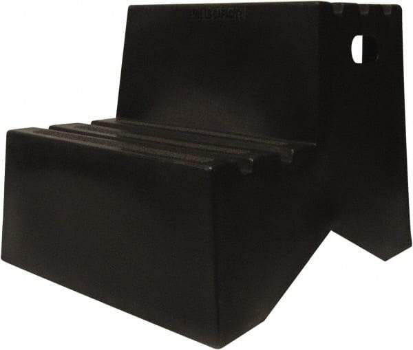 Diversified Plastics - 19-1/2" High x 18-1/8" Wide x 24-1/2" Deep, Black Step Stool - 500 Lb Capacity - Best Tool & Supply