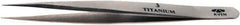 Aven - 4-7/8" OAL 3 Precision Tweezers - Fine Straight Point - Best Tool & Supply