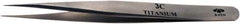 Aven - 4-1/4" OAL 3C Precision Tweezers - Fine Straight Point - Best Tool & Supply