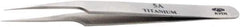 Aven - 4-1/2" OAL 5-SA Precision Tweezers - Straight, High Precision Tips - Best Tool & Supply