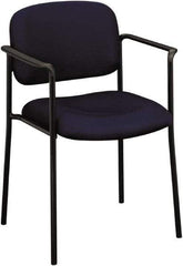 Basyx - Fabric Navy Stacking Chair - Black Frame, 23-1/4" Wide x 21" Deep x 32-3/4" High - Best Tool & Supply