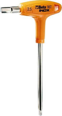 Beta - 2.5mm Hex, T-Handle Cushion Grip, Hex Key - 6" OAL, Stainless Steel, Metric System of Measurement - Best Tool & Supply