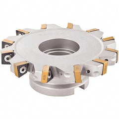 Iscar - Shell Mount B Connection, 0.62" Cutting Width, 1.378" Depth of Cut, 5" Cutter Diam, 1-1/4" Hole Diam, 12 Tooth Indexable Slotting Cutter - FDN-XN13 Toolholder, XNMU 13 Insert - Best Tool & Supply