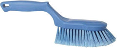 Vikan - 2" Bristle Length, Polyester Wash Brush - 5-13/16" Long x 5" Wide Head, 13-1/2" OAL, Blue, Polypropylene Block - Best Tool & Supply