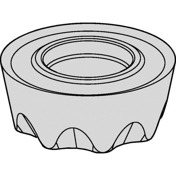 Kennametal - RPET1605M0 GE Grade KCSM30 Carbide Milling Insert - TiAlN Finish, 0.2189" Thick, 16mm Inscribed Circle - Best Tool & Supply