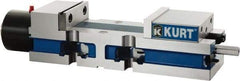 Kurt - 4" Jaw Width, 6" Jaw Opening Capacity, Horizontal Stationary Machine Vise - Hydraulic Operation, 7,800 Lb Capacity, 1 Station, 14.16" Long x 3.4900" High x 1-15/64" Deep, 1.235" Jaw Height, Ductile Iron - Best Tool & Supply