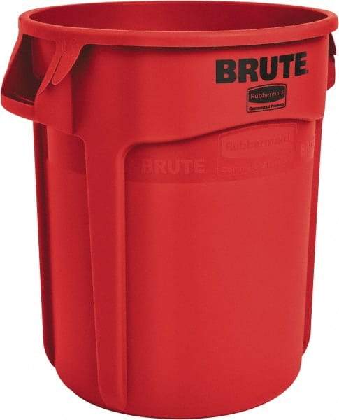 Rubbermaid - 20 Gal Red Round Trash Can - Polyethylene, 22.88" High - Best Tool & Supply