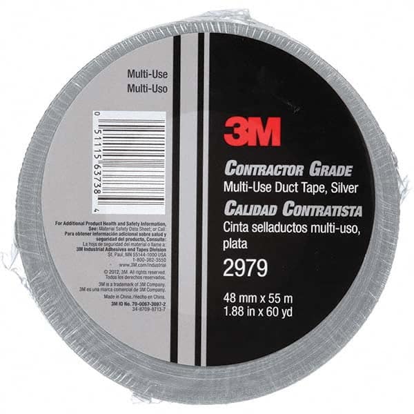 3M - 60 Yd x 1.88" x 7 mil Gray Polyethylene Cloth Duct Tape - Best Tool & Supply