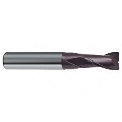 1/8 Dia. x 1-1/2 Overall Length 2-Flute Square End Solid Carbide SE End Mill-Round Shank-Center Cut-Firex - Best Tool & Supply