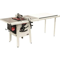 Jet - 10" Blade Diam, 5/8" Arbor Diam, 1 Phase Table Saw - 1-3/4 hp, 27" Wide, 115 Volt, 3-1/8" Cutting Depth - Best Tool & Supply