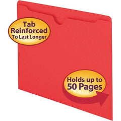 SMEAD - 11-3/4 x 9-1/2", Letter Size, Red, File Envelope - 11 Point Stock, Straight Tab Cut Location - Best Tool & Supply