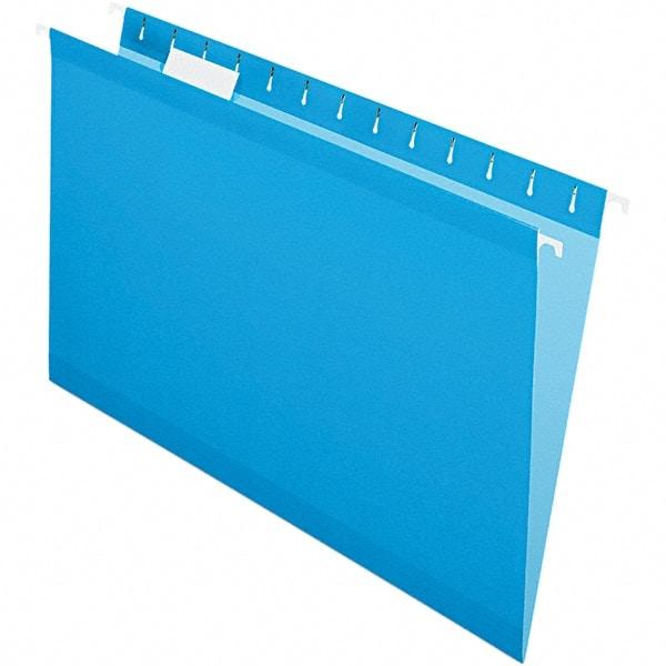 Pendaflex - 8-1/2 x 14", Legal, Blue, Hanging File Folder - 11 Point Stock, 1/5 Tab Cut Location - Best Tool & Supply