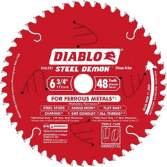 Freud - 6-3/4" Diam, 20mm Arbor Hole Diam, 48 Tooth Wet & Dry Cut Saw Blade - Carbide-Tipped, Burr-Free Action, Standard Round Arbor - Best Tool & Supply