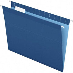 Pendaflex - 8-1/2 x 11", Letter Size, Navy, Hanging File Folder - 11 Point Stock, 1/5 Tab Cut Location - Best Tool & Supply