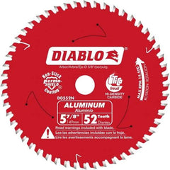 Freud - 5-7/8" Blade Diam, 52 Teeth, Carbide-Tipped Cold Saw Blade - 5/8" Arbor Hole Diam, 0.045" Blade Thickness - Best Tool & Supply