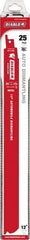 Freud - 12" Long x 1" Thick, Bi-Metal Reciprocating Saw Blade - Straight Profile, 14 to 18 TPI, Toothed Edge, Tang Shank - Best Tool & Supply