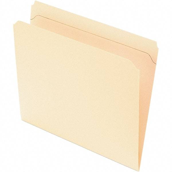 Pendaflex - 8-1/2 x 11", Letter Size, Manila, File Folders with Top Tab - 11 Point Stock, Straight Tab Cut Location - Best Tool & Supply