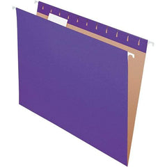 Pendaflex - 8-1/2 x 11", Letter Size, Violet, Hanging File Folder - 11 Point Stock, 1/5 Tab Cut Location - Best Tool & Supply