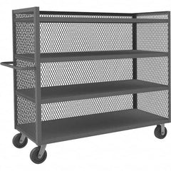 Durham - 3,000 Lb Capacity 4-Shelf 3-Sided Mesh Truck - Best Tool & Supply