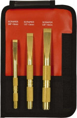 Mayhew - 3 Piece Brass Scraper Chisel Set - Sizes Included 3/8 to 5/8" - Best Tool & Supply