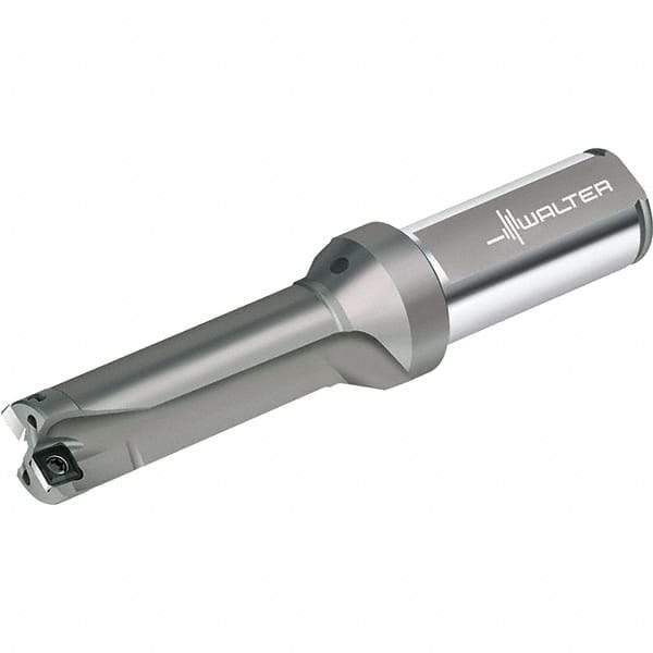 Walter - 60mm Max Drill Depth, 3xD, 20mm Diam, Indexable Insert Drill - 2 Inserts, 25mm Shank Diam, Straight Shank - Best Tool & Supply