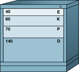 Table-Standard Cabinet - 4 Drawers - 30 x 28-1/4 x 30-1/8" - Single Drawer Access - Best Tool & Supply