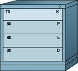 Table-Standard Cabinet - 4 Drawers - 30 x 28-1/4 x 30-1/8" - Single Drawer Access - Best Tool & Supply