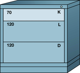 Table-Standard Cabinet - 3 Drawers - 30 x 28-1/4 x 30-1/8" - Multiple Drawer Access - Best Tool & Supply