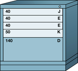 Table-Standard Cabinet - 5 Drawers - 30 x 28-1/4 x 30-1/8" - Multiple Drawer Access - Best Tool & Supply