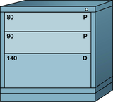 Table-Standard Cabinet - 3 Drawers - 30 x 28-1/4 x 30-1/8" - Multiple Drawer Access - Best Tool & Supply