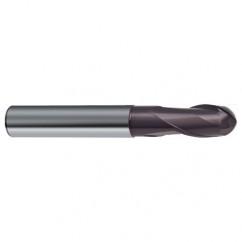 3/8" Dia. - 2-1/2" OAL - 2 FL 30 Helix Firex Carbide Ball Nose End Mill - Best Tool & Supply