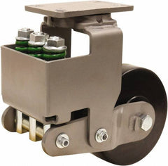 Hamilton - 8" Diam x 3" Wide, Phenolic Swivel Caster - 3,000 Lb Capacity, Top Plate Mount, 4-1/2" x 6-1/2" Plate, Roller Bearing Bearing - Best Tool & Supply