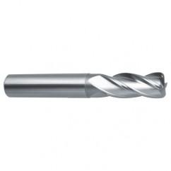 6mm Dia. x 57mm Overall Length 4-Flute Square End Solid Carbide SE End Mill-Round Shank-Center Cut-Uncoated - Best Tool & Supply