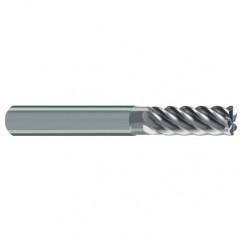 6mm Dia. - 57mm OAL - 45° Helix Bright Carbide End Mill - 6 FL - Best Tool & Supply