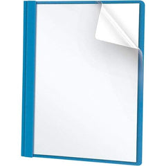 UNIVERSAL - 11" Long x 8-1/2" Wide Report Cover with Tang/Prong Binding - Light Blue - Best Tool & Supply